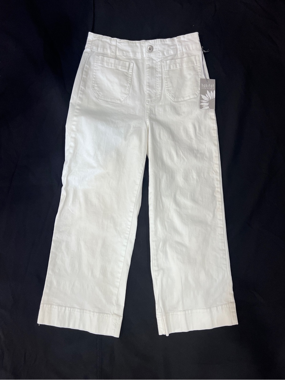 Habitat White Wide Leg Crop Jeans